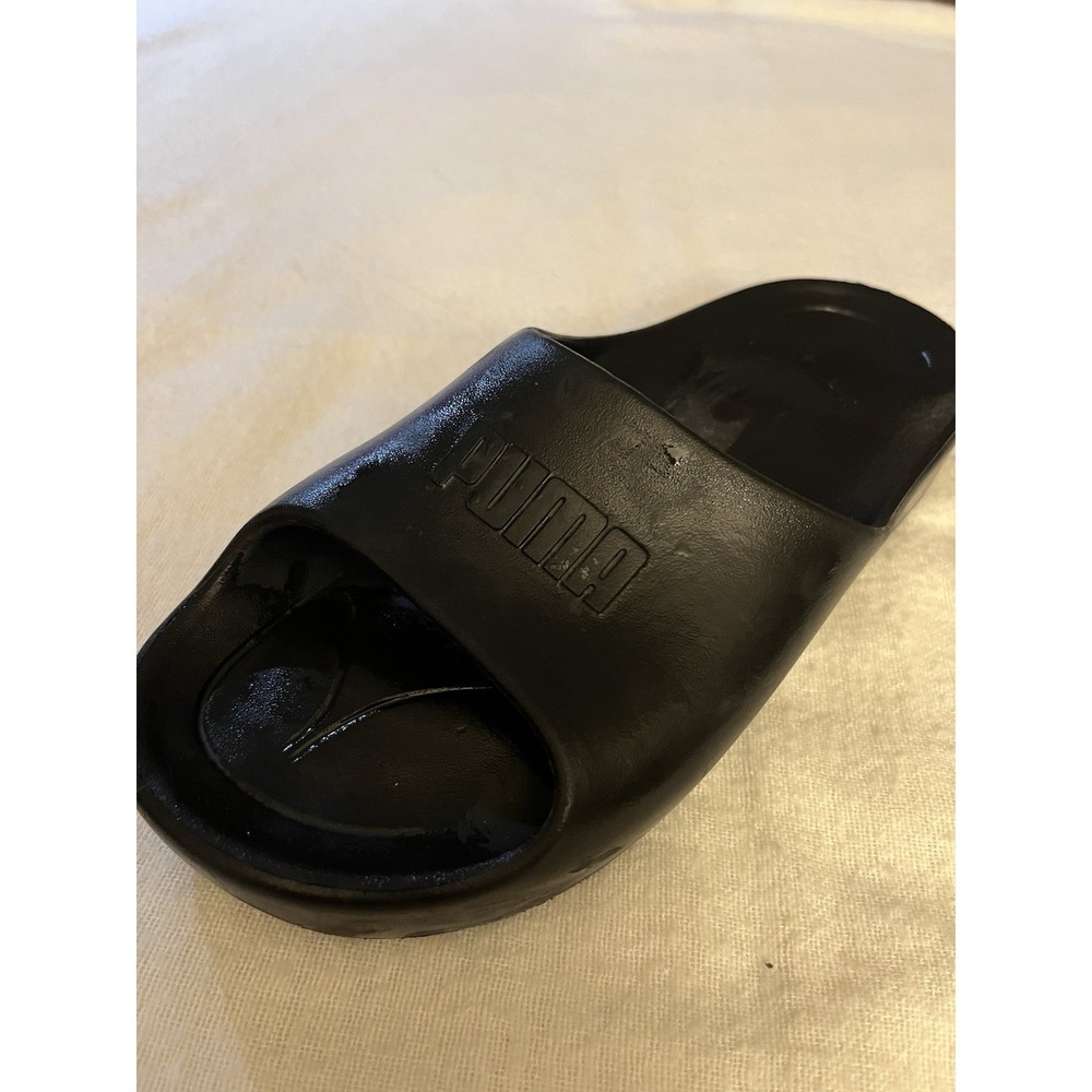 Girls Or Women's Black Puma Platform Slides: Style # 389082_01-Size 6